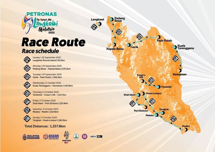 PENGUMUMAN PENUTUPAN JALAN DI DAERAH JELI BAGI KAYUHAN LE TOUR de LANGKAWI 2025